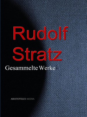 cover image of Rudolf Stratz